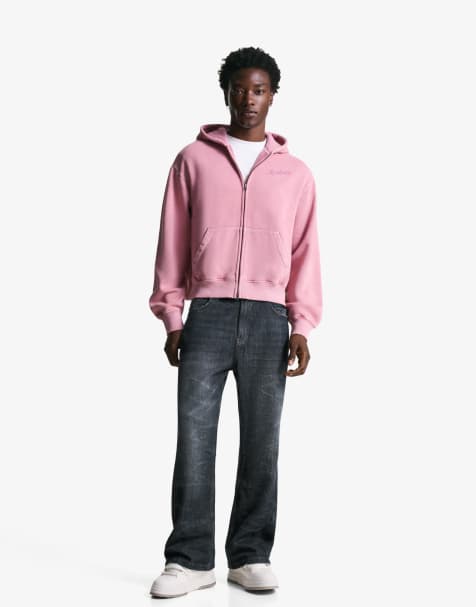 Bershka – Denimblå, baggy jeans i utsvängd design - view 1