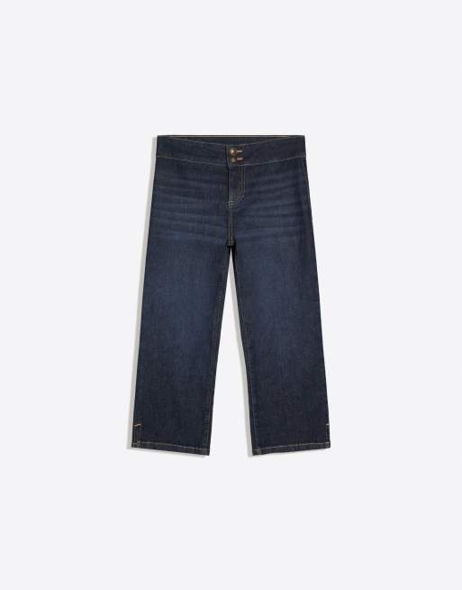 Bershka - Denimblå capribukser i denim, 5 af 5
