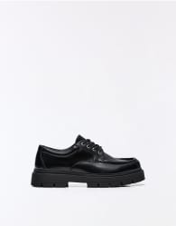 Bershka Derby shoes in black