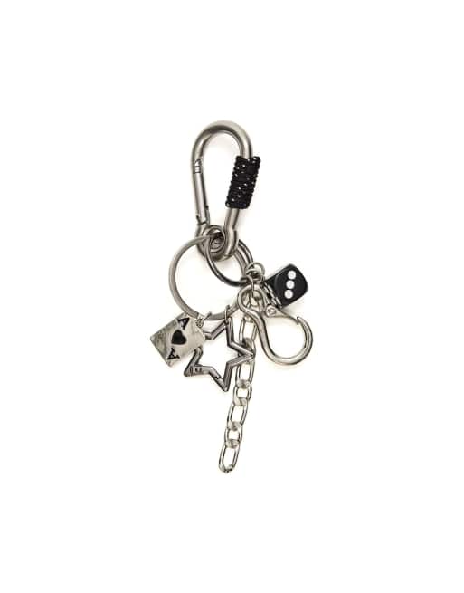 Bershka Dice keyring in silver, 3 of 3