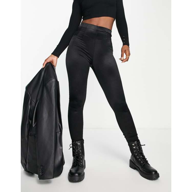 Bershka Disco-legging in zwart ASOS
