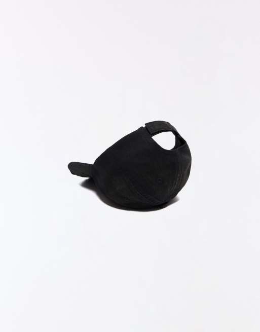 Bershka Distressed print cap in black, 3 of 4