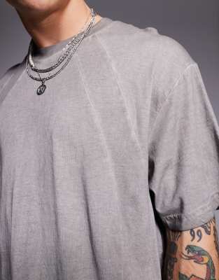 Bershka distressed T-shirt in gray - part of a set | ASOS