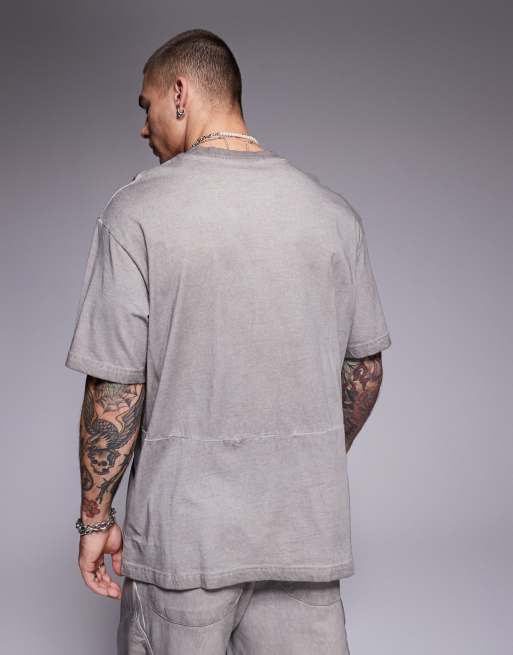 ★ドイツ発*BERSHKA*新作*OFFSIDEメッシュTシャツ/GREY★ 208544002-1-grey