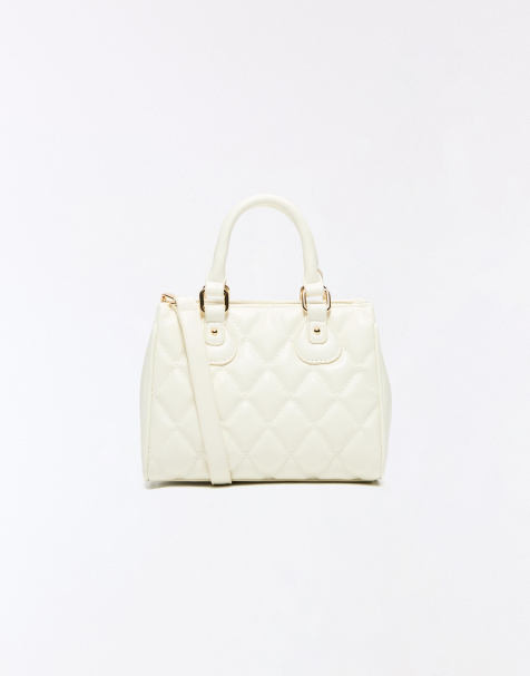 Bershka - Doorgestikte tas in wit - view 1