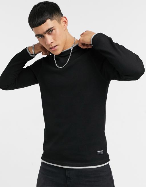 Black 2025 layered jumper