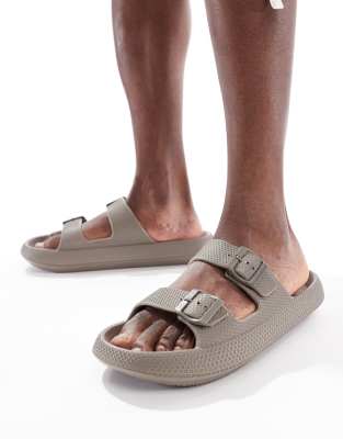  double strap sandal in khaki