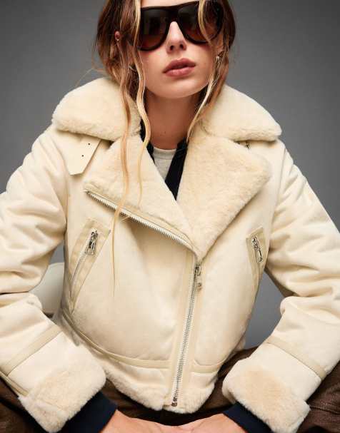 Bershka – Doubleface-Jacke in Beige - view 1
