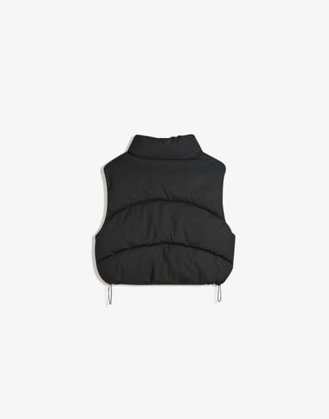 Bershka - Doudoune courte sans manches - Noir - view 1