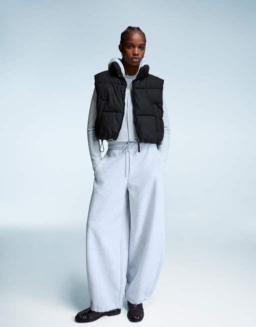 Bershka - Doudoune courte sans manches - Noir, 3 de 4