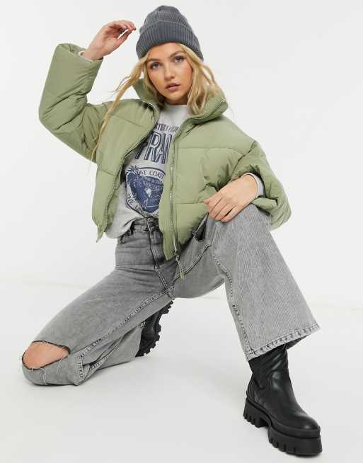 parka kaki femme bershka