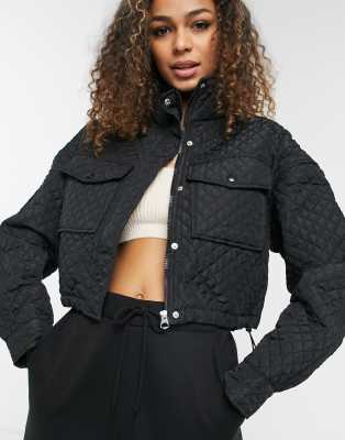 Bershka - Doudoune rembourrée courte - Noir | ASOS