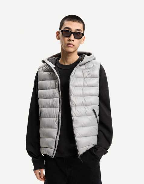 Bershka - Doudoune sans manches légère - Gris - view 1