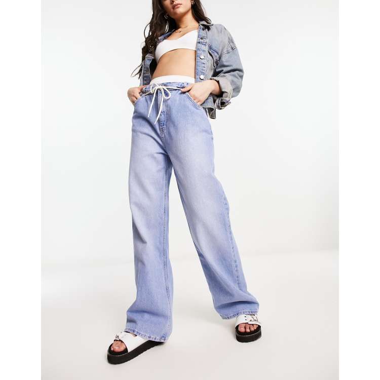 baggy drawstring jeans