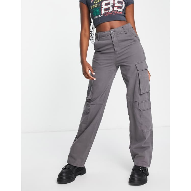 Womens Gray Cargo Pants | vlr.eng.br