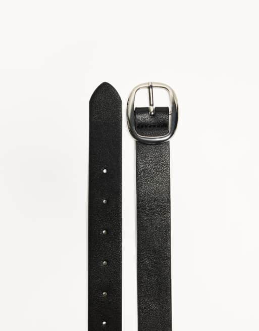 Bershka - Dunne riem van imitatieleer in zwart, 3 van 4