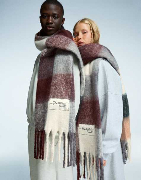 Bershka - Écharpe à carreaux - Marron - view 1