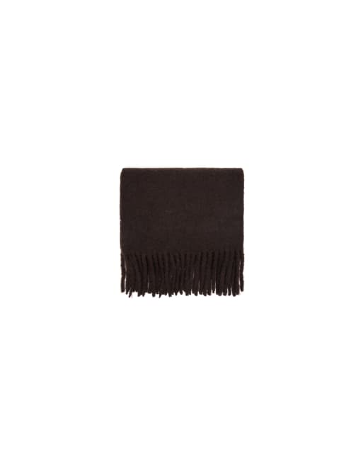Bershka écharpe chunky à franges marron, 3 de 3