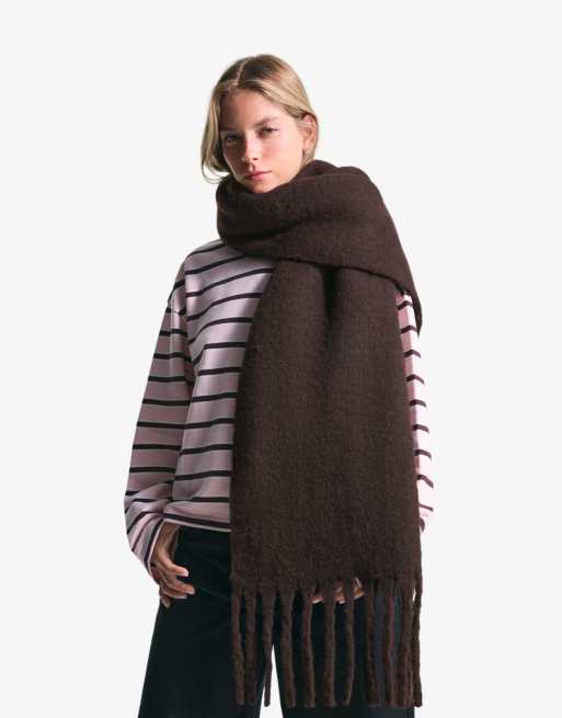 Bershka - Écharpe unie - Marron