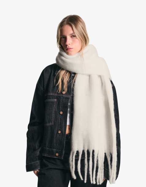 Bershka - Ecru tørklæde - view 1