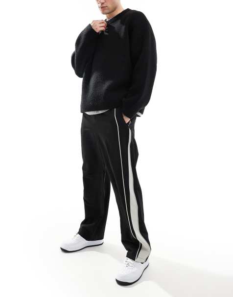 Bershka - Elegante baggy broek in zwart - view 1