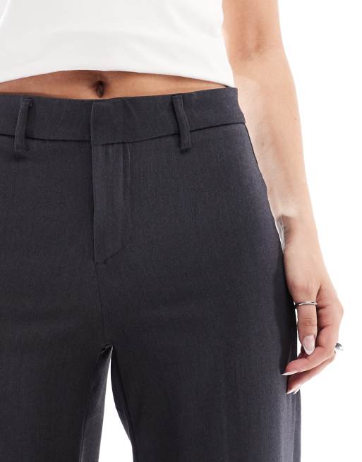 Bershka - Elegante broek met wijde pijpen in antraciet, 5 van 5