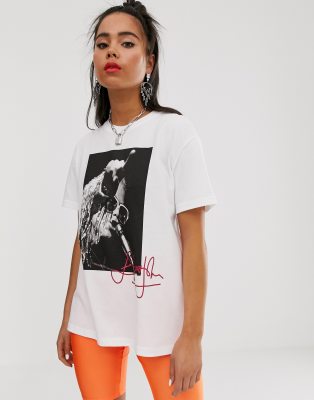 Bershka Elton John license t-shirt in white | ASOS