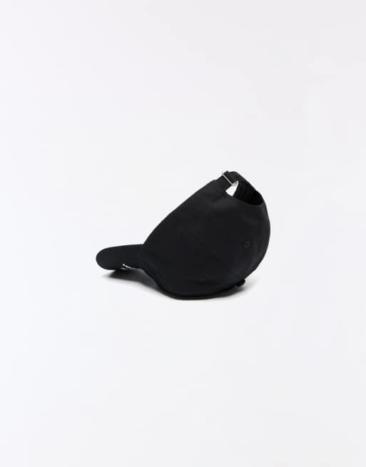 Bershka Embroidered cap in black, 3 of 4