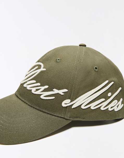 Bershka Embroidered cap in green - view 1