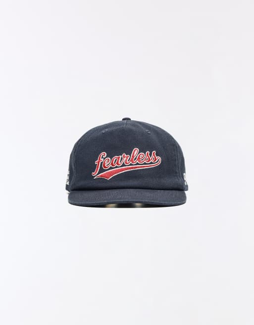 Bershka Embroidered cap in navy, 3 of 4