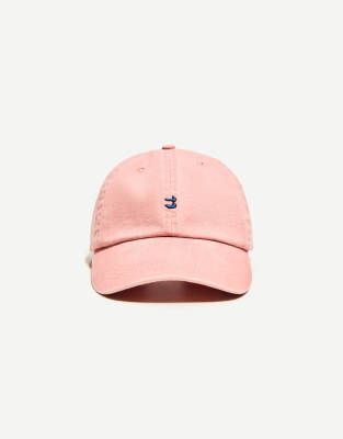 Bershka embroidered cap in pink - view 1