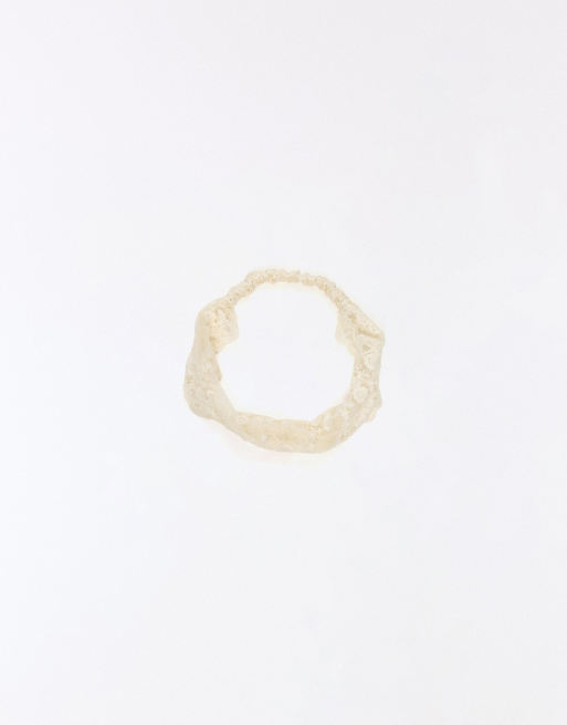 Bershka Embroidered hair band in ecru, 2 of 4