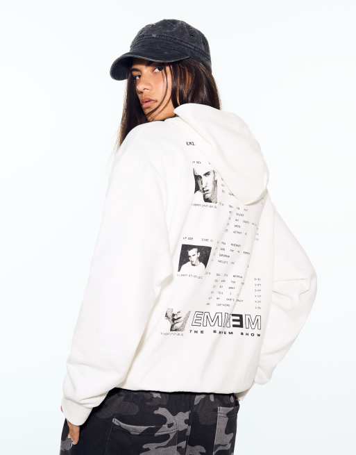 Bershka Eminem Kapuzenpullover in Weiß, 3 von 5