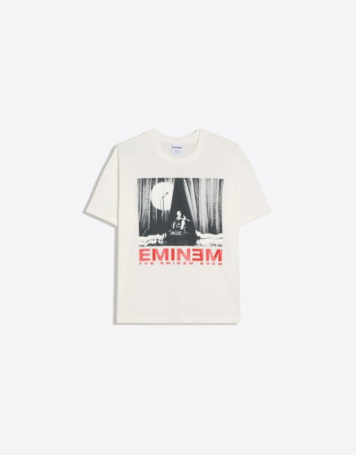 Bershka - Eminem - T-shirt oversize bianca, 4 di 4