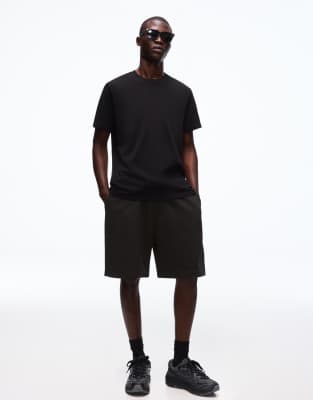 Bershka - Ensemble t-shirt et short à coordonner - Beige-Neutre