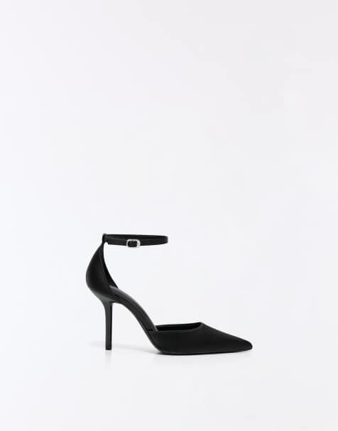 Bershka escarpins à bride cheville noirs - view 1