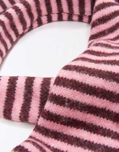 Bershka Extra-long knit scarf in pink - view 1
