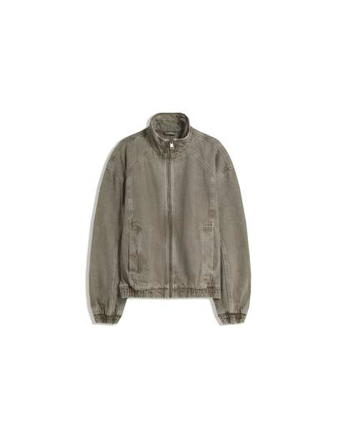 Bershka Faded-effect jacket in black - view 1