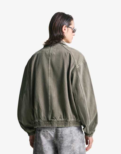 Bershka Faded-effect jacket in black