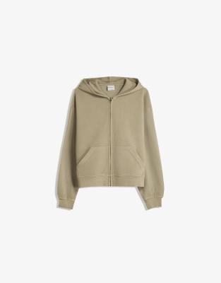 ★ドイツ発*BERSHKA*新作*FADEDプリントZIPフーディ/DG★ ☆ドイツ発*BERSHKA*新作*FADEDプリントZIPフーディ/DG