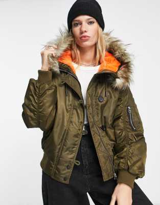 Bershka khaki clearance jacket