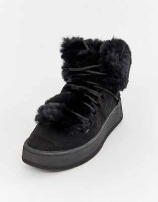 faux fur lined boots