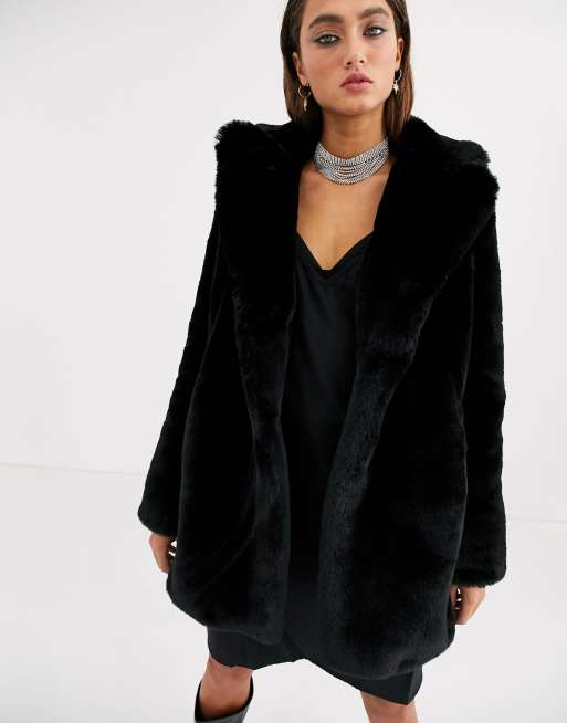 Bershka Faux Fur Coat, $101, Asos