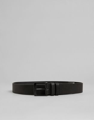 Bershka faux leather belt in black - ASOS Price Checker