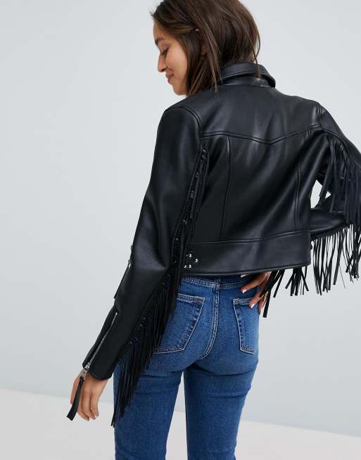 Bershka shop fringe jacket