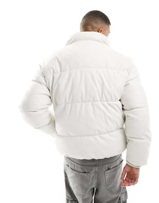 White puffer jacket store asos