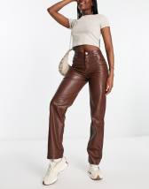 ASOS DESIGN extreme dad pants in brown