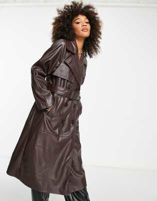 long brown raincoat