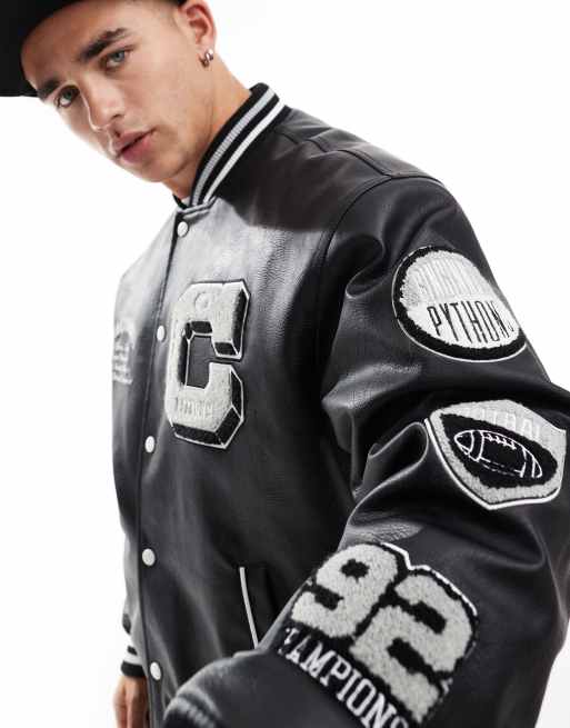 Leather jersey jacket hotsell