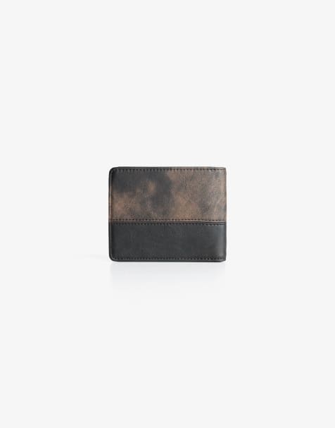 Bershka Faux leather wallet in brown - view 1